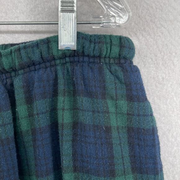 LL BEAN Pajama Pants Mens L Scotch Plaid Blackwatch Flannel Lounge PJs Green - Picture 6 of 13